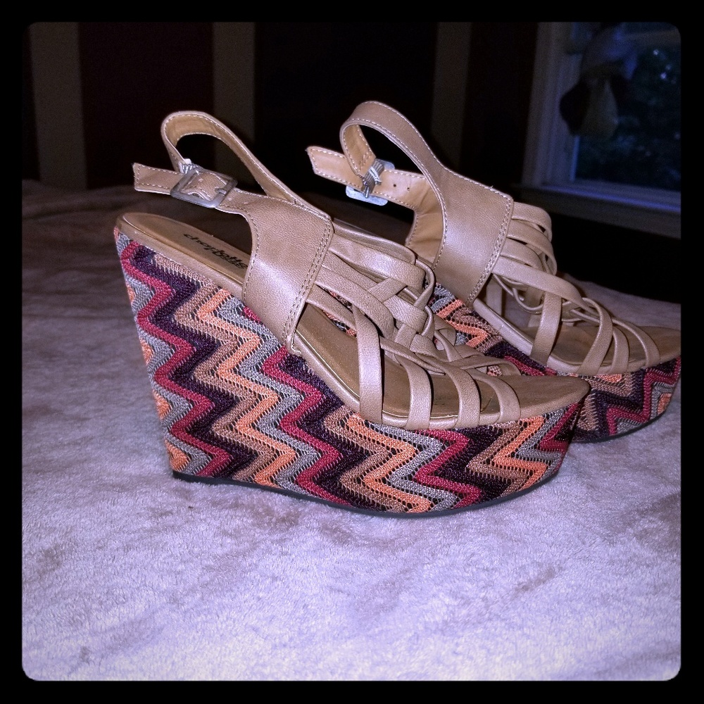 Strappy wedges